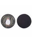 Шеврон Рядовой пингвин круглый 9см олива/коричневый