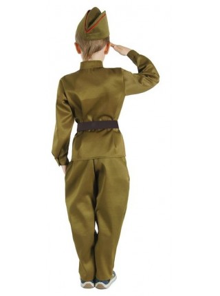 Костюм "Военного" (брюки, гимнастерка, ремень, пилотка) рост 158